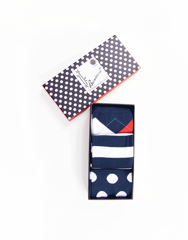 23Dreams Mens Spots and Stripes 3PK Gift Box