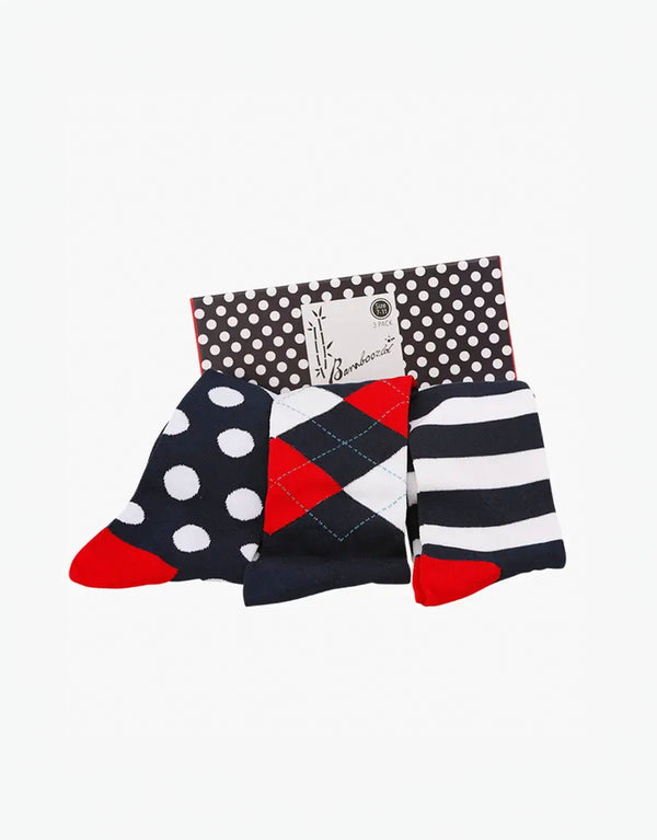 23Dreams Mens Spots and Stripes 3PK Gift Box