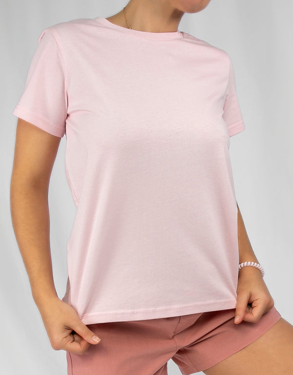 23Dreams Ladies Light Pink Cotton Tshirt  Rose Boxer Shorts Fairy Floss Hair Coil around the wrist