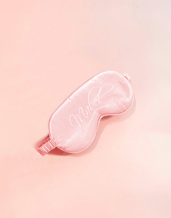 Ultra Soft Satin Sleep Eye Mask - Coral customised