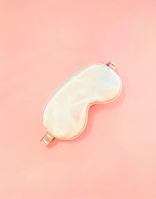 Ultra Soft Satin Sleep Eye Mask - Champagne