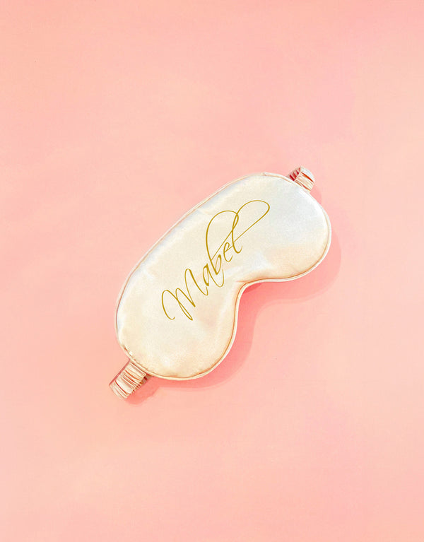 Ultra Soft Satin Sleep Eye Mask - Champagne customised