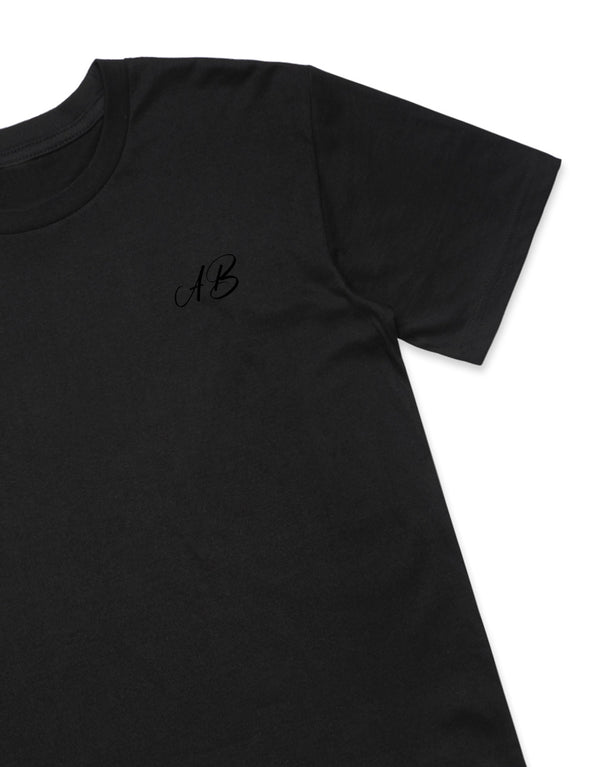 Men's Cotton Short Sleeve T-shirt - Black personalised