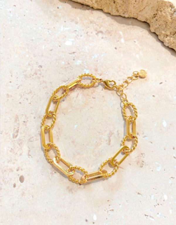 Mix Chain 18K Gold Plated Bracelet
