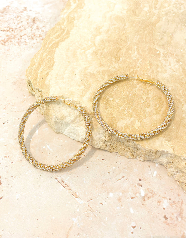 Dainty gold plated hoop earrings, Crafted from polished zinc alloy.