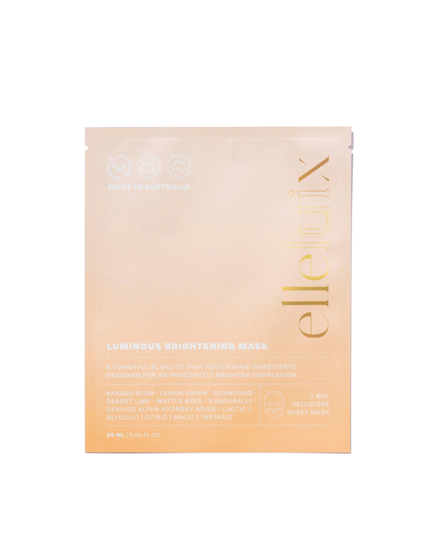 Luminous Brightening Mask in its pouch .