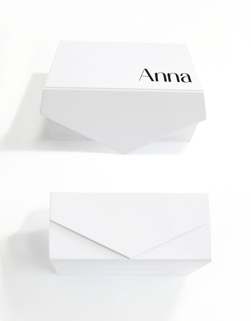 Standard size white box with V flap magnetic lid customised