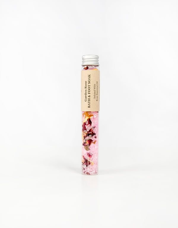 Garden Rose Bath Salt & Foot Soak Test Tube
