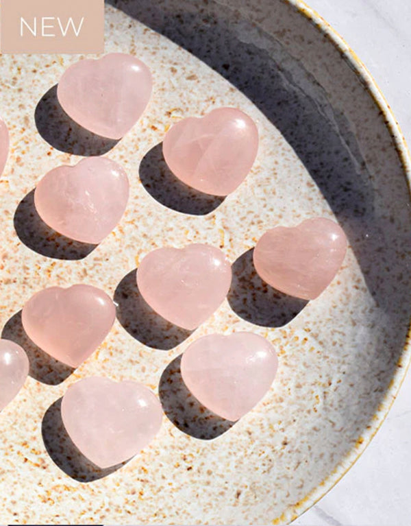 Rose Quartz Crystal Heart - Small