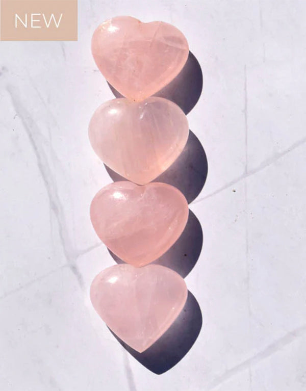 Rose Quartz Crystal Heart - Small