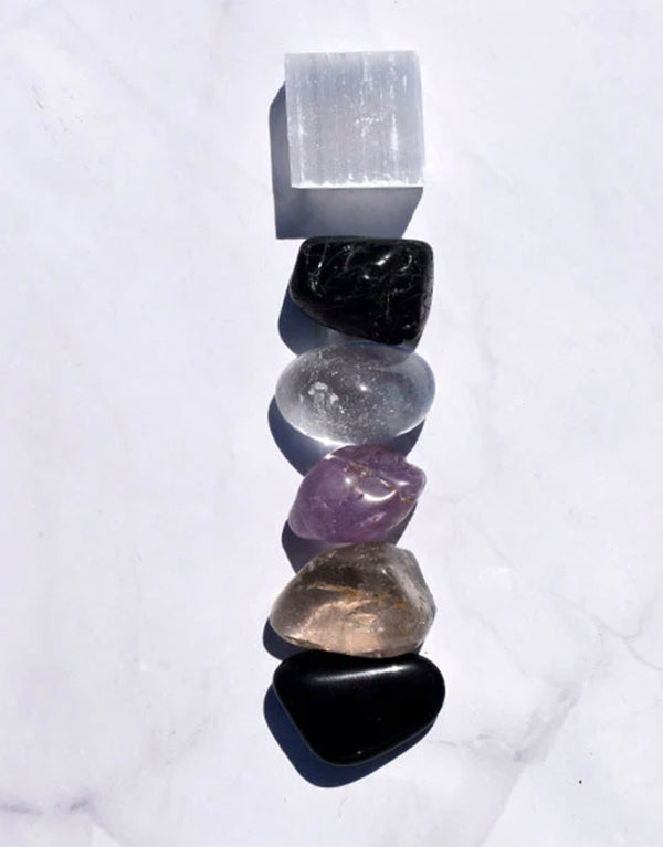 Crystal Kit with Selenite Square - Protection. Help protect your energy.