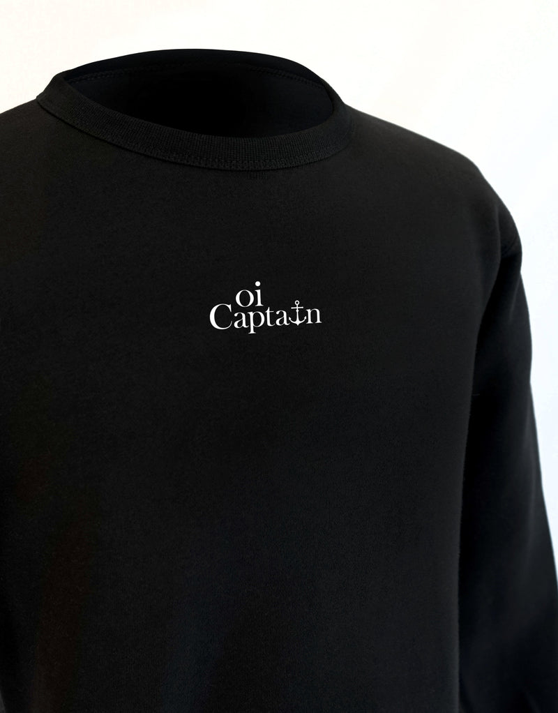 An effortless sweat to update your basic essentials with the Dolce Vita Crew Neck Jumper.  This everyday easy to wear pullover offers an ultra soft feel.  The Dolce Vita features classic fit features a crew neck, half moon back patch and is constructed with double-needle stitching at shoulder, neck, waistband & cuffs, crafted with spandex. Quality vinyl heat pressed Oi Captain logo on front