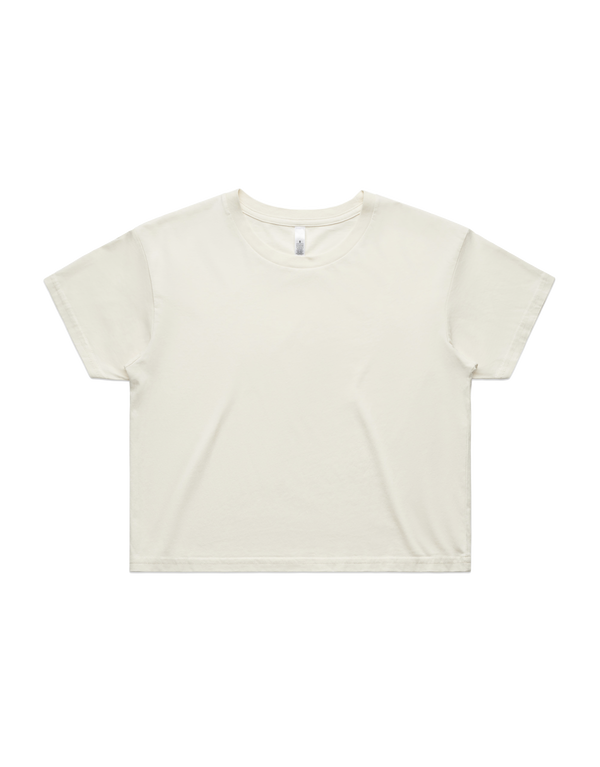 A seriously comfy womens crop top, this will be your everyday favourite to show off your curves. Mid-weight, super comfy tee, perfect for summer or double layered for ultimate warmth during colder seasons.