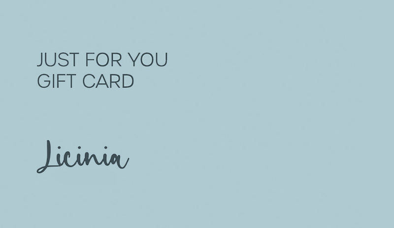 Looking to buy something special for a loved one and want to give them the gift of choice?  E-Gift Card is the perfect gift! Available in values from $50-$250, these can be redeemed online at Licinia Collection, valid for 3 years from purchase.