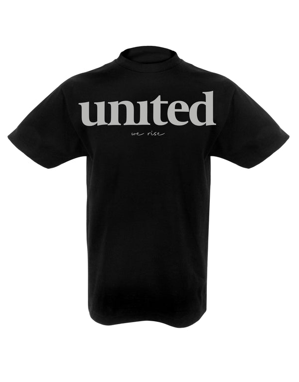 United We Rise Tee is available in a range of colours, for him and for her to wear.  Finished with 100% cotton preshrunk jersey knit, set-in rib collar with shoulder-to-shoulder taping, double needle sleeve and bottom hems. Quality vinyl heat pressed printed on front chest.