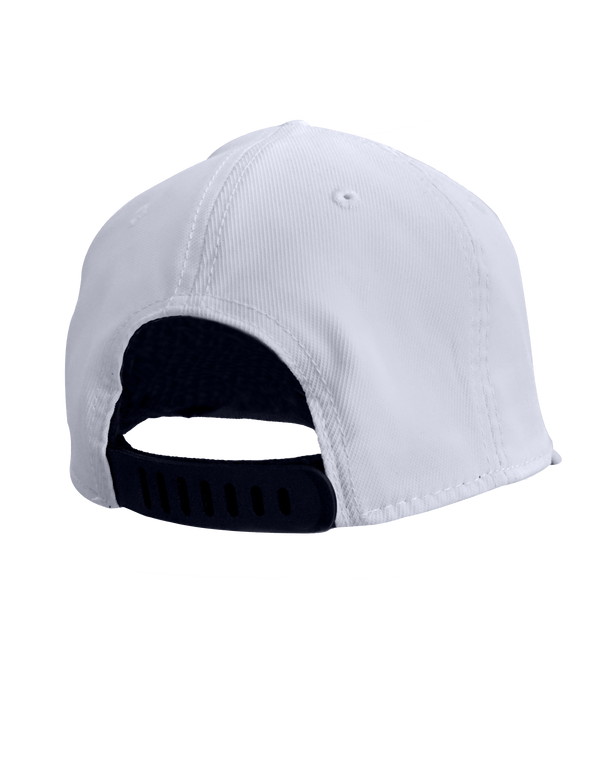 Made with an adjustable band back, structured front panel, and quality made finishes for total comfort. Unisex, one size fits All.  Structured front panel Mid visor Rubber PVC with velcro closure 6 Sewn eyelets Dry tech sweatband 91% polyester / 9% Elastane One size fits All